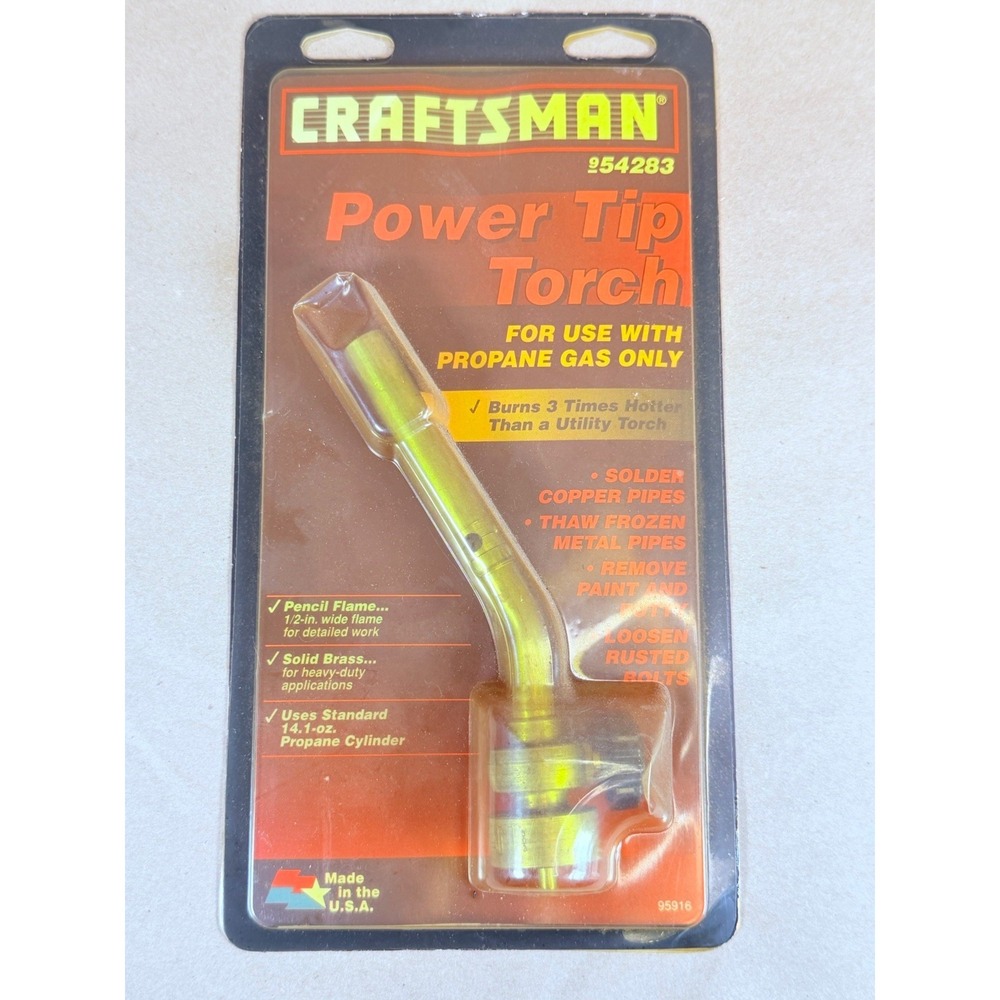Craftsman 954283 Power Tip Propane Torch Solid Brass Made USA NOS Sealed